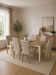 Julian Bowen Set of 2 Cream Valencia Upholstered Dining Chairs - Image 10 of 11