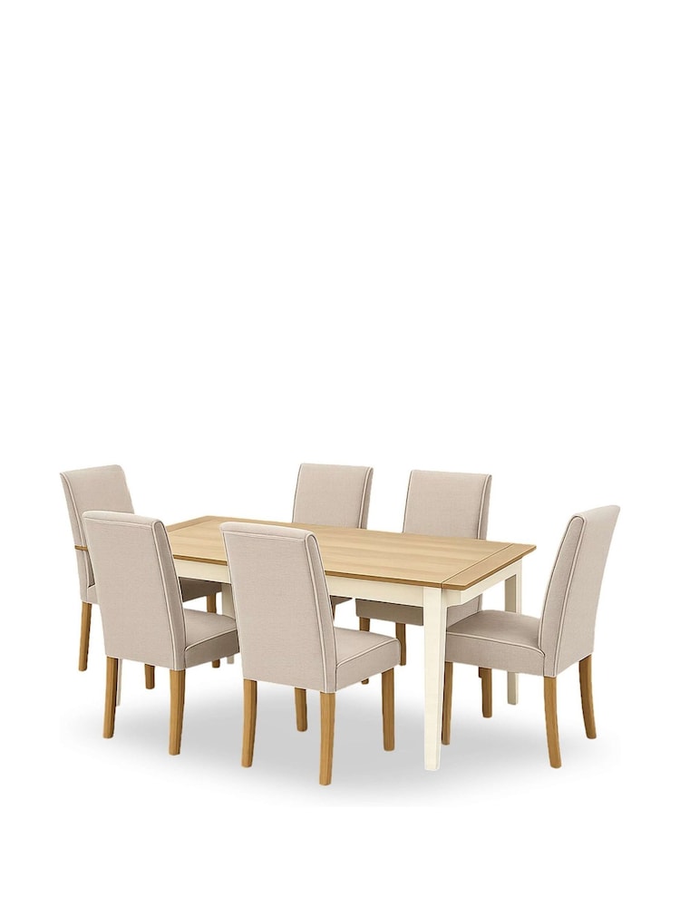 Julian Bowen Set of 2 Cream Valencia Upholstered Dining Chairs - Image 11 of 11 Julian Bowen Set of 2 Cream Valencia Upholstered Dining Chairs - Image 11 of 11