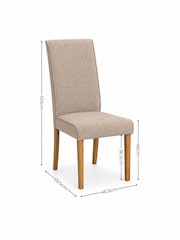 Julian Bowen Set of 2 Cream Valencia Upholstered Dining Chairs - Image 4 of 11