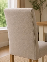 Julian Bowen Set of 2 Cream Valencia Upholstered Dining Chairs - Image 7 of 11