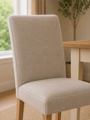 Julian Bowen Set of 2 Cream Valencia Upholstered Dining Chairs - Image 8 of 11