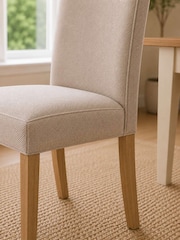 Julian Bowen Set of 2 Cream Valencia Upholstered Dining Chairs - Image 9 of 11