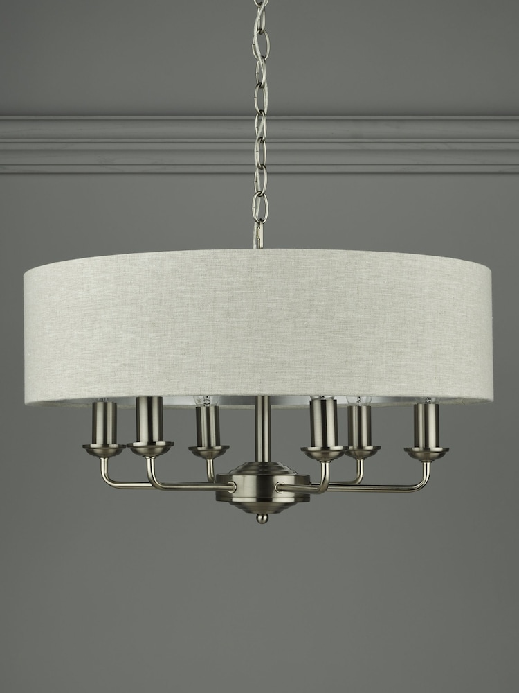 Laura Ashley Chrome Sorrento Large Ceiling Light - Image 2 of 6