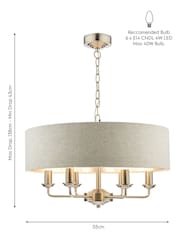 Laura Ashley Chrome Sorrento Large Ceiling Light - Image 6 of 6