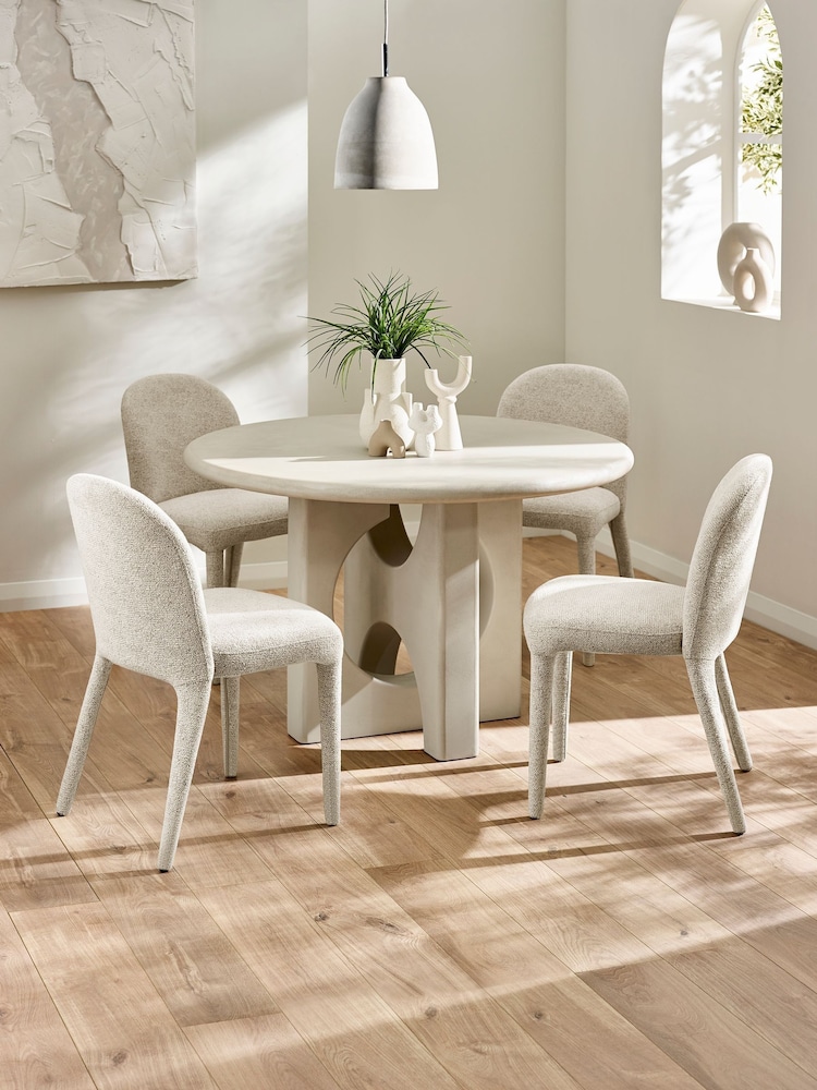 Julian Bowen Grey Stone Thyra 120cm Round Dining Table - Image 1 of 9