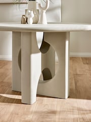 Julian Bowen Grey Stone Thyra 120cm Round Dining Table - Image 3 of 9