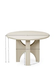 Julian Bowen Grey Stone Thyra 120cm Round Dining Table - Image 4 of 9