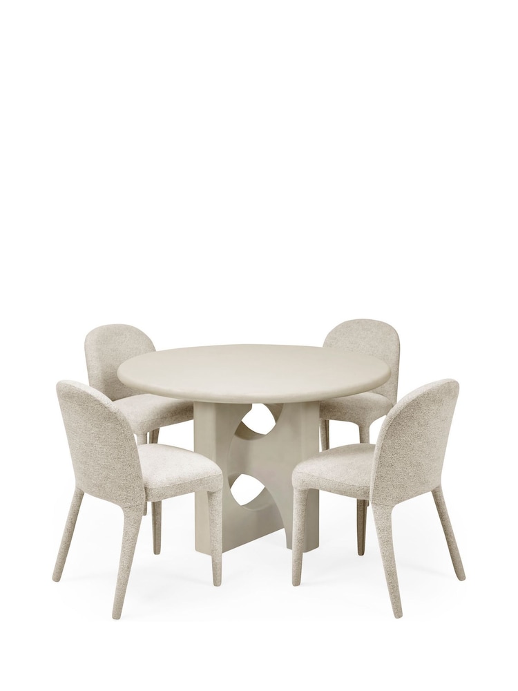Julian Bowen Grey Stone Thyra 120cm Round Dining Table - Image 9 of 9