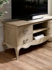Julian Bowen Limed Oak Camille French Style TV Unit up to 62 Inch - Image 3 of 9