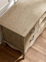 Julian Bowen Limed Oak Camille French Style TV Unit up to 62 Inch - Image 6 of 9