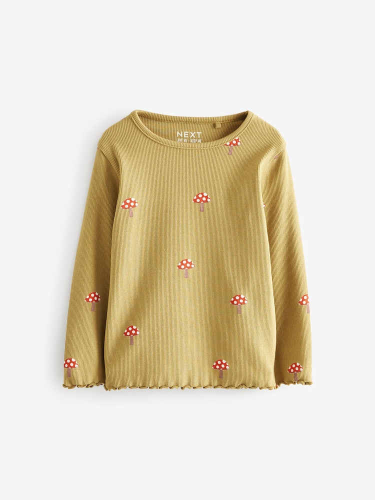 Dusky Orange Ribbed Long Sleeve Tops 5 Pack (3mths-7yrs) - Image 2 of 9 Dusky Orange Ribbed Long Sleeve Tops 5 Pack (3mths-7yrs) - Image 2 of 9
