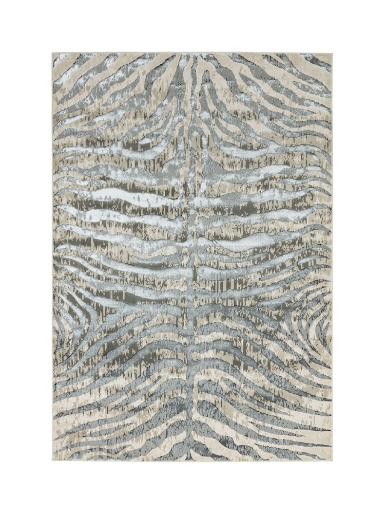Asiatic Rugs Grey Quantam Zebra Rug - Image 1 of 1