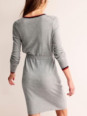 Boden Grey Gemma Henley Knitted Dress - Image 2 of 6