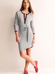Boden Grey Gemma Henley Knitted Dress - Image 3 of 6
