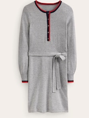 Boden Grey Gemma Henley Knitted Dress - Image 5 of 6