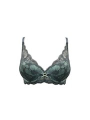 Pour Moi Dark Grey Atelier Lace High Apex Padded Underwired Bra - Image 3 of 4