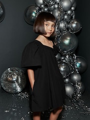 Black One Shoulder Corsage Party Dress (3-16yrs) - Image 2 of 7