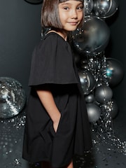 Black One Shoulder Corsage Party Dress (3-16yrs) - Image 5 of 7