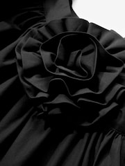 Black One Shoulder Corsage Party Dress (3-16yrs) - Image 7 of 7