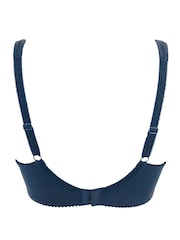 Pour Moi Blue 100% Cotton Tropez Full Coverage Memory Foam T-Shirt Bra - Image 4 of 4
