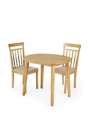 Julian Bowen Natural Oak Coast 90cm Round Dropleaf Dining Table - Image 11 of 12