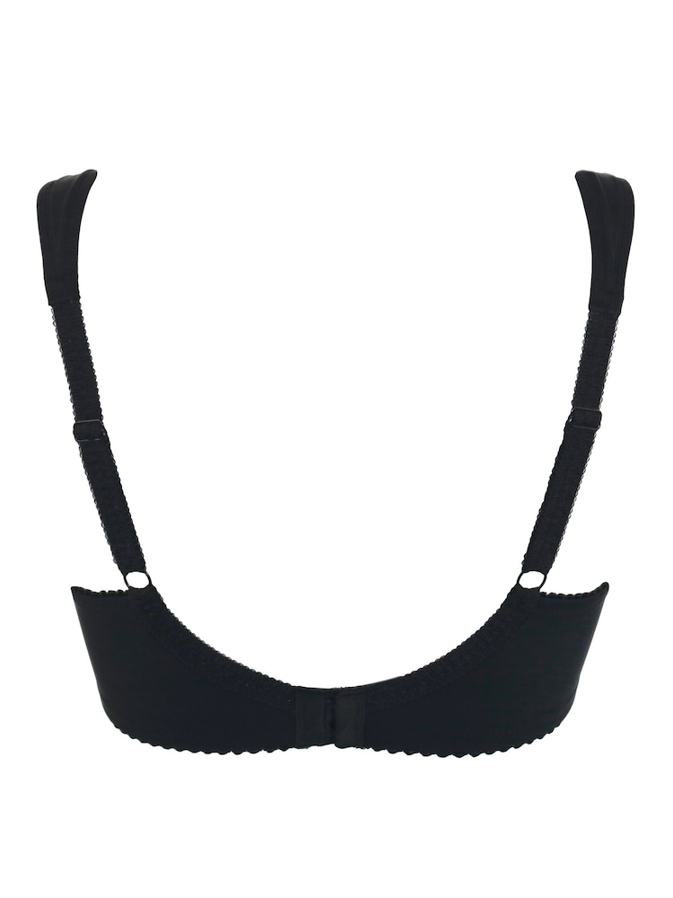 Pour Moi Black 100% Cotton Tropez Full Coverage Memory Foam T-Shirt Bra - Image 4 of 4