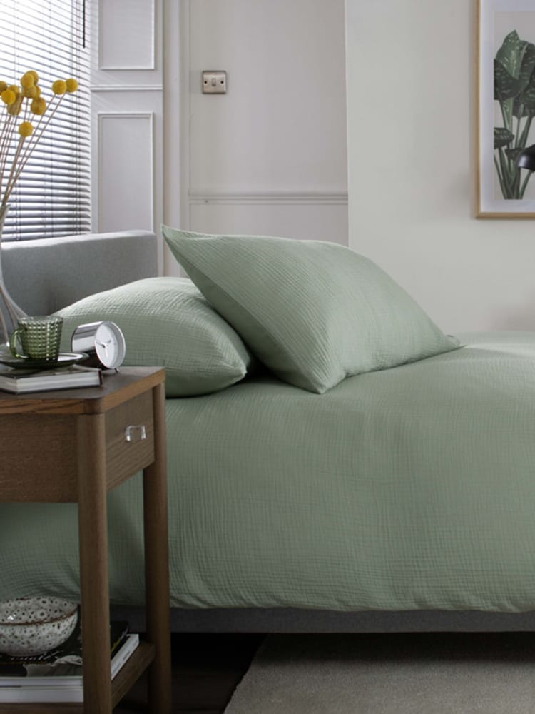 The Lyndon Company Green St. Quentin Duvet Cover and Pillowcase Set - Image 1 of 3 The Lyndon Company Green St. Quentin Duvet Cover and Pillowcase Set - Image 1 of 3
