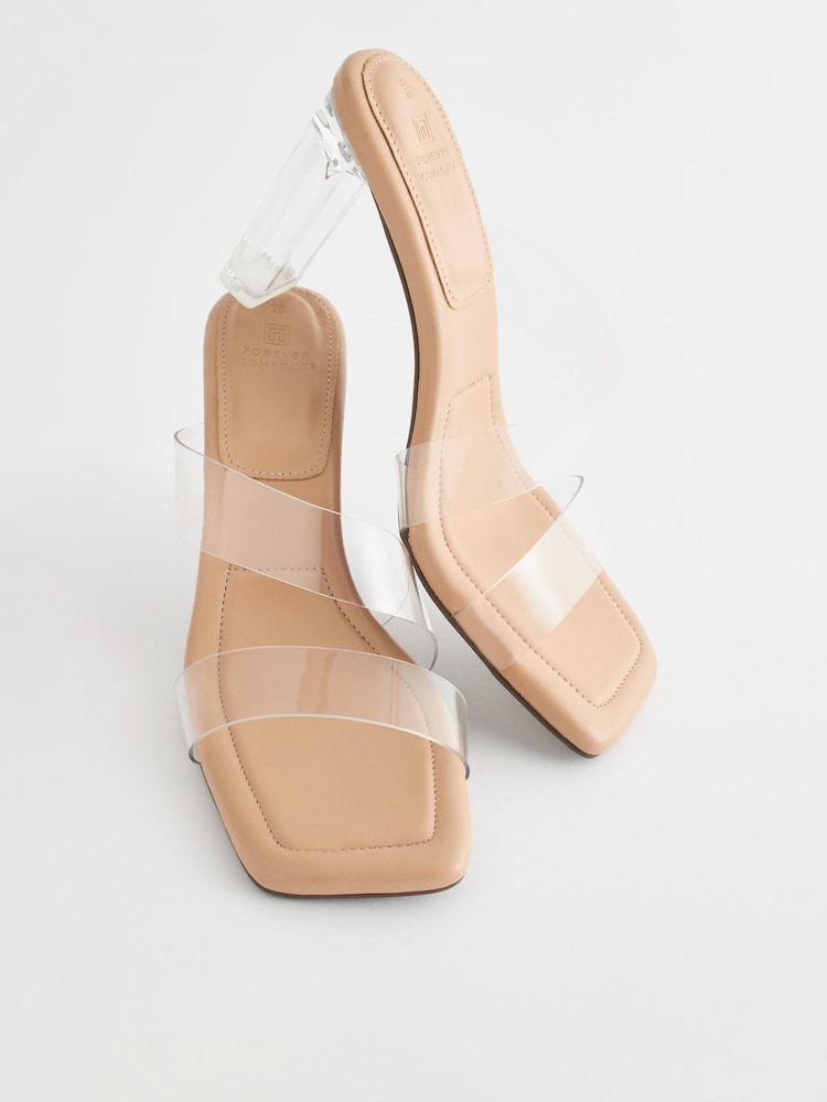 Nude Forever Comfort Asymmetric Vinyl Mules - Image 4 of 6
