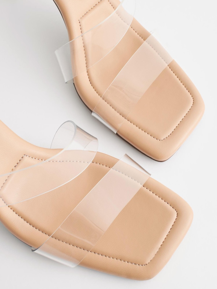 Nude Forever Comfort Asymmetric Vinyl Mules - Image 5 of 6