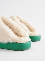 Green Terry Toucan Suede Mule Slippers - Image 5 of 7