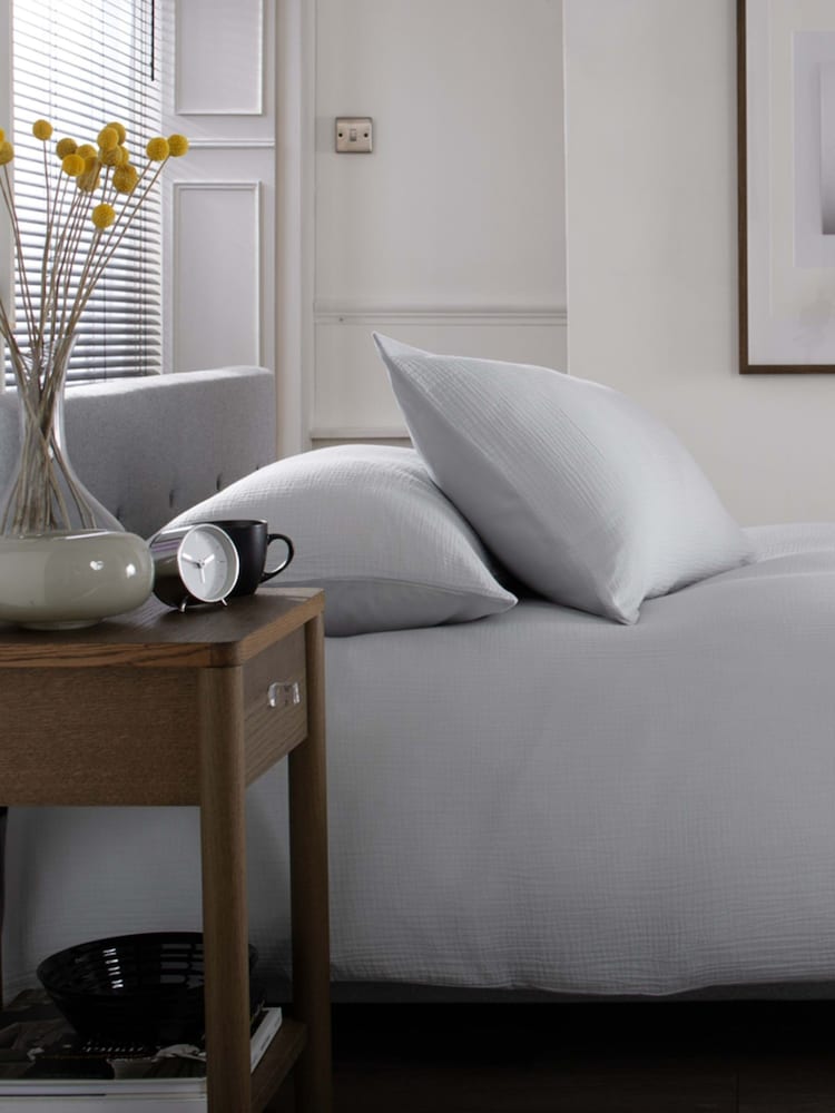 The Lyndon Company Grey St. Quentin Duvet Cover and Pillowcase Set - Image 1 of 2 The Lyndon Company Grey St. Quentin Duvet Cover and Pillowcase Set - Image 1 of 2