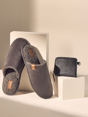 Grey Textured Mule Slippers - Image 2 of 8