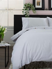 The Lyndon Company Grey Gingham Duvet Cover and Pillowcase Set - Image 4 of 5