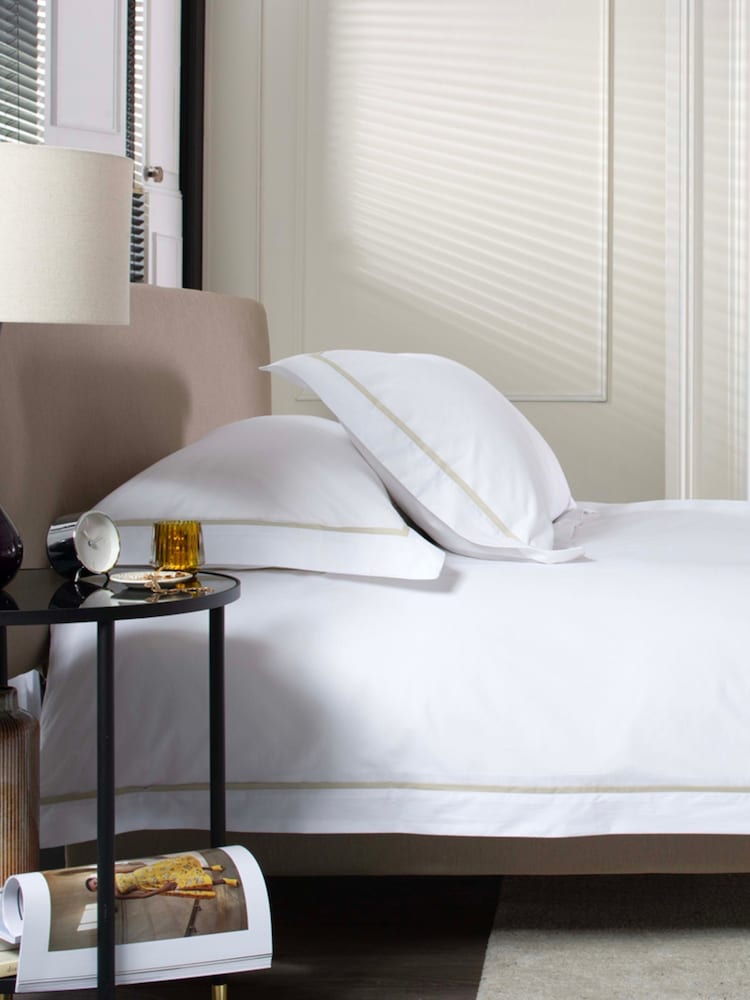 The Lyndon Company Stone Hampstead Duvet Cover and Pillowcase Set - Image 2 of 5 The Lyndon Company Stone Hampstead Duvet Cover and Pillowcase Set - Image 2 of 5