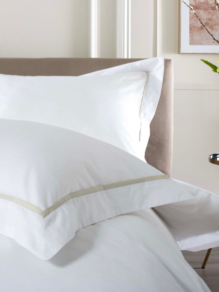 The Lyndon Company Stone Hampstead Duvet Cover and Pillowcase Set - Image 5 of 5 The Lyndon Company Stone Hampstead Duvet Cover and Pillowcase Set - Image 5 of 5