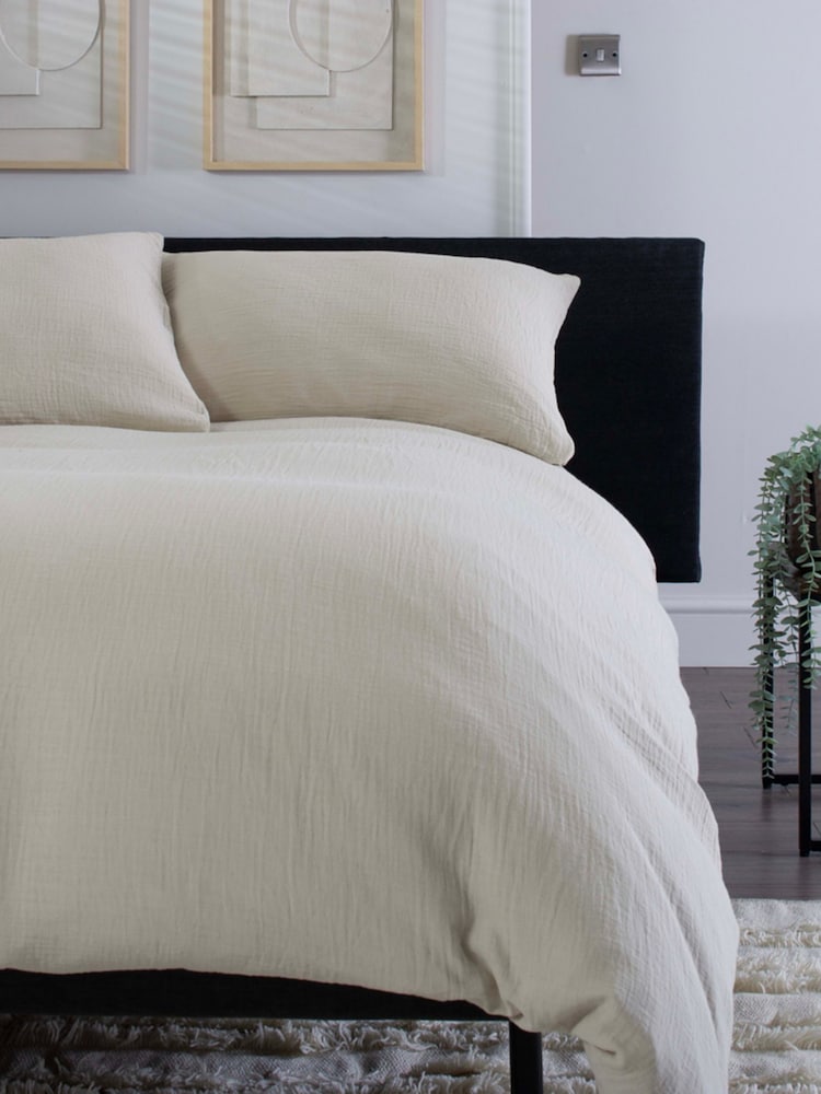 The Lyndon Company Natural St. Quentin Duvet Cover and Pillowcase Set - Image 1 of 5 The Lyndon Company Natural St. Quentin Duvet Cover and Pillowcase Set - Image 1 of 5