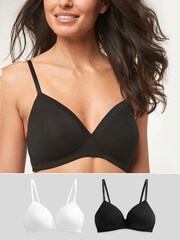 Light Pad Non Wire Full Cup Bras 2 Pack - Image 1 of 10