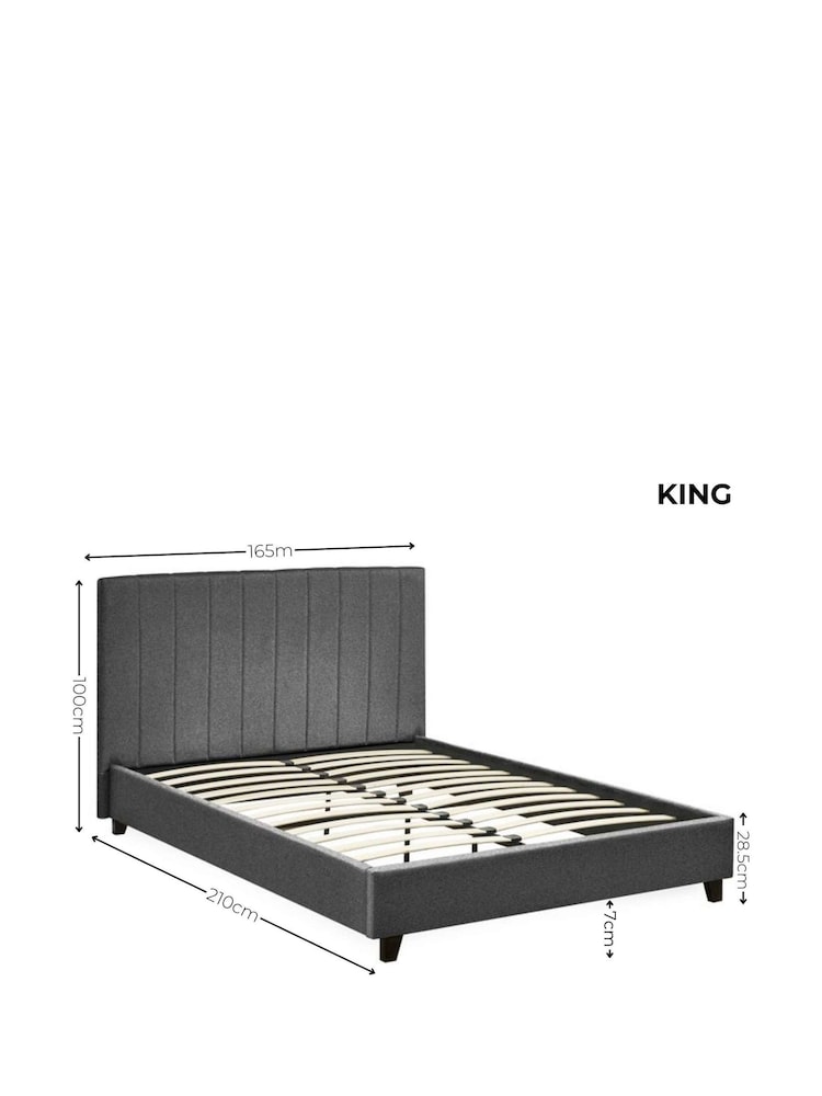 Julian Bowen Dark Grey Aylen Upholstered Bed - Image 12 of 12 Julian Bowen Dark Grey Aylen Upholstered Bed - Image 12 of 12