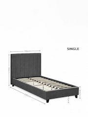 Julian Bowen Dark Grey Aylen Upholstered Bed - Image 9 of 12