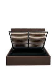 Julian Bowen Chocolate Brown Aylen Upholstered Ottoman Storage Bed Frame - Image 11 of 12
