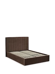 Julian Bowen Chocolate Brown Aylen Upholstered Ottoman Storage Bed Frame - Image 9 of 12