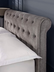 Julian Bowen Grey Ravello 2 Drawer Chenille Upholstered Bed - Image 10 of 14