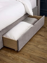 Julian Bowen Grey Ravello 2 Drawer Chenille Upholstered Bed - Image 11 of 14