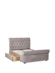 Julian Bowen Grey Ravello 2 Drawer Chenille Upholstered Bed - Image 5 of 14