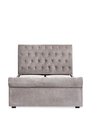 Julian Bowen Grey Ravello 2 Drawer Chenille Upholstered Bed - Image 6 of 14