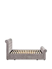 Julian Bowen Grey Ravello 2 Drawer Chenille Upholstered Bed - Image 8 of 14