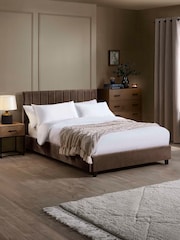 Julian Bowen Chocolate Brown Aylen Upholstered Bed Frame - Image 1 of 12