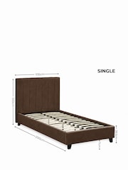 Julian Bowen Chocolate Brown Aylen Upholstered Bed Frame - Image 4 of 12