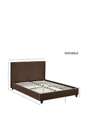 Julian Bowen Chocolate Brown Aylen Upholstered Bed Frame - Image 6 of 12