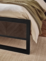 Julian Bowen Dark Oak Harrison Herringbone Effect Bed - Image 3 of 9